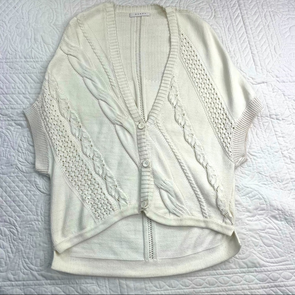 DUFFY •M• cotton shrug cardigan